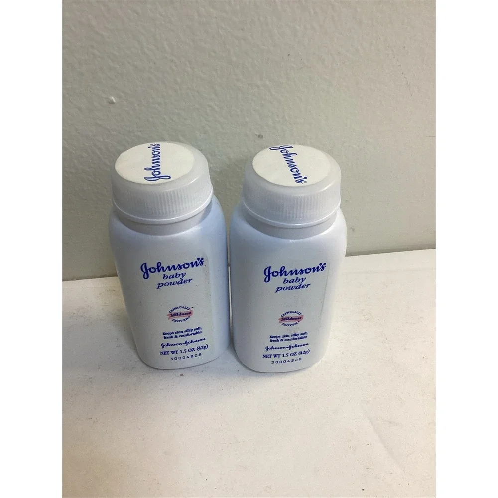X 2Johnsons Baby Powder w/ TALC 1.5 Oz Original Travel Size New Sealed